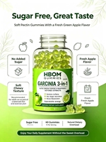 Bonbons gélifiés aux fruits de Ginkgo OEM, bonbons gélifiés réducteurs de lipides, contenant de l'extrait de cétone de thé vert