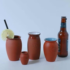 Taza de cerámica hecha a mano tradicional mexicana, arcilla roja, auténtico tarro de cerámica grande - Product Image 5