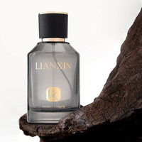 Flacons de parfum en verre vides personnalisés noirs de 30 ml, 50 ml, 100 ml avec impression sérigraphique et pulvérisateur à pompe pour la vente en gros