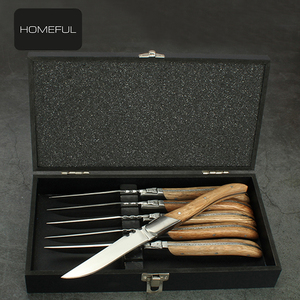 Professional Laguiole Steak <strong>Knife</strong> Stainless Steel Mirror Polished <strong>Dinner</strong> <strong>Knife</strong> with Pakkawood Handle Custom Logo for Gift Set - Product Image 2