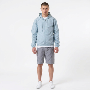 Finer Threads Instagram Celebrity-Style Hooded Vintage Windbreaker for Men Factory Price Low MOQ Stand Collar Jacket Zipper - Product Image 1