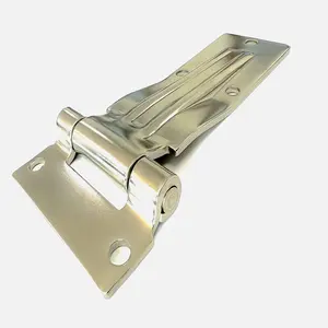 OEM customize stainless steel die cast strap hinge assembly with mounting holes used for truck door or trailer rear doors