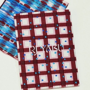 Mật độ cao Damask trung tâm gấp End gấp Logo tư nhân thấp moq không có tối thiểu tùy chỉnh dệt nhãn cho quần áo thương hiệu - Product Image 5