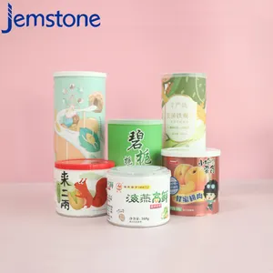 Oem Factory Custom Wholesale Cylinder Box Luxury Paper Food Cans Packaging Paper Tube For Snack