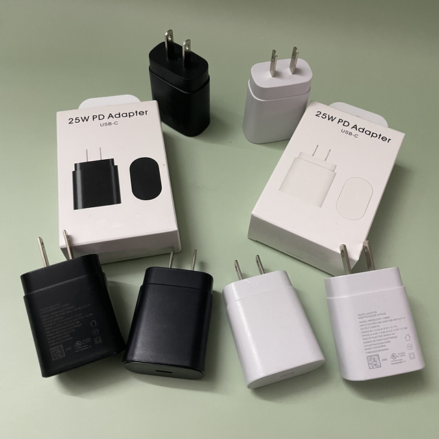 Wholesale 25W PD USB C Adapter US EU Type-C Super Fast Chargers With PD Fast Charging Cable for Samsung Galaxy S24 S23 S22/S22