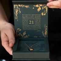 Boîte à fentes luxueuse en vert olive doré avec doublure en éponge et impression offset pour collier, bague, boucles d'oreilles et emballage cadeau de bijoux