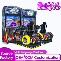 Machine d'arcade simulateur de course automobile en métal à monnayeur, jeu de simulation de course automobile et de moto dynamique pour divertissement intérieur, version espagnole