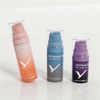 Flacon pompe sans air PP pour formules cosmétiques, 5, 10, 15 ml, avec capuchon test pour huiles essentielles, lotions corporelles et crèmes