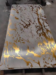 UVコーティングPVC大理石ボード壁パネルシートモダン花柄防音工場直販バスルームホテル商業用 - Product Image 5