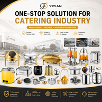 YITIAN Fabrikdirekt Edelstahl Chafing Dish Buffet-Server 2 Formen Doppelheizung mit Alkoholbrenner Elektrische Heizplatte