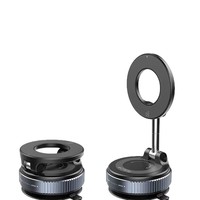 Support de téléphone magnétique rotatif à 360 degrés pour voiture, fixation solide et sécurisée, support de téléphone en plastique, base adhésive en silicone