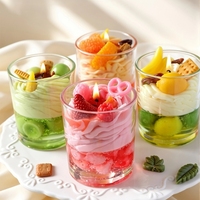 Benutzerdefiniertes Logo Realistische Frucht-Dessert-förmige Duftkerzen Neuartige Souvenirs Geschenk Wohndekor Glas-Sojawachskerze