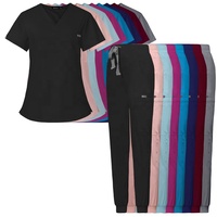 2026 Niaahinn Grossiste-Distributeur Ensembles d'uniformes médicaux chirurgicaux : Hauts à col en V avec une poche et Pantalons jogger multi-poches