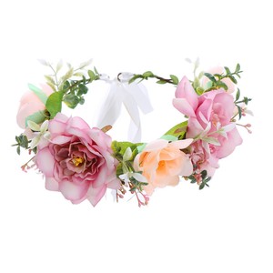 Diadema <span class=keywords><strong>de</strong></span> Flores para Mujer, Corona Floral, Guirnalda para Boda, Accesorios para Fotos <span class=keywords><strong>de</strong></span> Bodas y Festivales, Corona <span class=keywords><strong>de</strong></span> Rosas, Tocado <span class=keywords><strong>de</strong></span> Flores para Boda - Product Image 4