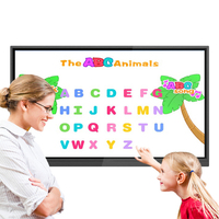 55 65 75 85 86 98 Pluma de 110 pulgadas Panel plano interactivo táctil para dedos 4K Lcd Pizarra digital Pizarra inteligente para enseñanza escolar