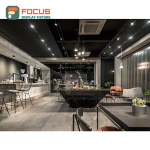 ชั้นวางสินค้ากาแฟสุดหรู แผงไม้ระแนง ชั้นวางขนม ชั้นวางโชว์หน้าร้าน - Product Image 3