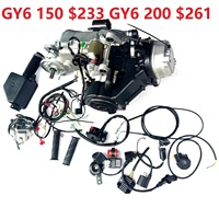 Kart Karting Quatre Roues Refroidi Par Air De Refroidissement D'huile Moto CVT Marche Arrière VTT GY6 150-250CC Moteur D'échappement
