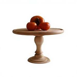 Support à gâteau en bois écologique en forme de fleur, fait main, finition naturelle, passe au lave-vaisselle AZ ENTERPRISES AZE-WCS023 pour dessert - Product Image 6