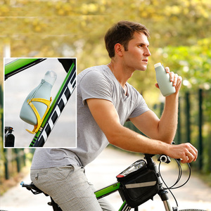 Bouteilles d'eau pliables en silicone pour le voyage en plein air, vente en gros, 500 ml, gourde de sport portable pour eau chaude - Product Image 6