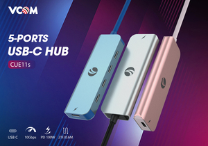 อะแดปเตอร์ฮับข้อมูลคอมพิวเตอร์แล็ปท็อป VCOM <span class=keywords><strong>5</strong></span> in 1 ความเร็ว 10Gbps USB3.1 Type C พร้อม PD3.0 ชาร์จเร็ว 100W - Product Image 2