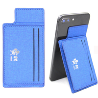 Tempat Kartu Minimalis Modern dari Kulit PU, Tempat Kartu Kredit/KTP dengan Stiker Perekat, Logo Custom, Pasokan Pabrik
