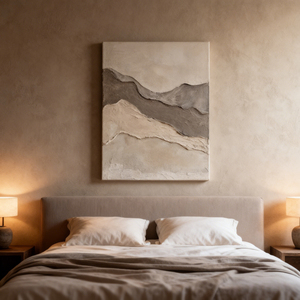 <span class=keywords><strong>Poster</strong></span> su Tela Minimalista Rustico Astratto con Tonalità Terrose, Senza Cornice, per Decorazione di Hotel, Uffici e Gallerie - Product Image 1