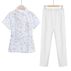 Ensembles d'uniformes médicaux personnalisés pour étudiant et infirmière Blouses et pantalons en coton respirant évacuant l'humidité <span class=keywords><strong>avec</strong></span> <span class=keywords><strong>motif</strong></span> d'impression - Product Image 3