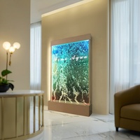 Panneau mural à bulles contemporain en acrylique, imperméable, cascade, décoration pour restaurant, hôtel, bar, effet lumineux LED, multifonctionnel