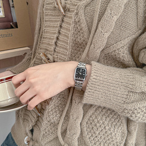 2025 nuevo reloj de esfera cuadrada para mujer, correa de acero minimalista de nicho, cuadrado pequeño reloj de cuarzo para mujer - Product Image 1