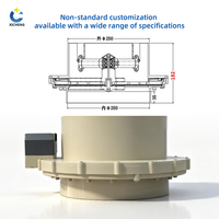 Válvula Iris - Amortiguadores de Aire Eléctricos de Uso General para Campanas de Extracción con Sistema de Control de Flujo de Aire, Personalizable OEM, DC 24V, Puerto de 4 Pulgadas