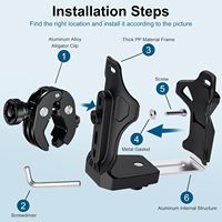 Porte-bouteille de moto antivol réglable Kewig, porte-gobelet de vélo en ABS imperméable, compatible avec les bouteilles de 50 à 90 mm