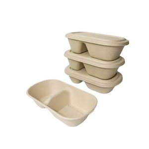 <b>Hot</b> Food Compostable Disposable Containers <b>Lunch</b> <b>Box</b> for Restaurants Hotels Home Picnic & Camping - Product Image 1