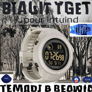 NORTH EDGE NEW MARS 5 นาฬิกาดิจิตอลสำหรับผู้ชาย ตัวติดตามฟิตเนส ตัวติดตามการนอนหลับ หน้าจอสัมผัส กันน้ำ 50 เมตร นาฬิกากีฬากลางแจ้ง - Product Image 4