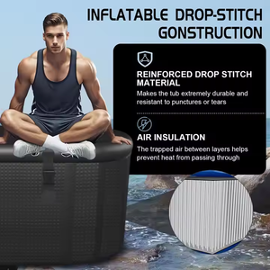 Customizable Logo Printing Portable PVC <strong>Inflatable</strong> Ice Bath <strong>Pool</strong> for Adults Athletes' Recovery Water Ice Shower Outdoor Use - Product Image 5