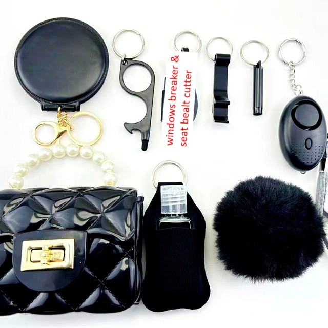 Wholesale New Design Women Customized Self-Defense Supplies Safety Keychain Set Self Defense Keychain Set