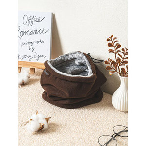 Morbido accessorio per sport invernali lanoso mano sopra il collo Cover marrone calore - Product Image 1