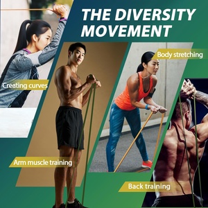 Fasce di resistenza Beige lunghe per l'<span class=keywords><strong>allenamento</strong></span> di uomini e donne-Set di 5 fasce di resistenza per fasce Pull-Up impostate per l'<span class=keywords><strong>allenamento</strong></span> a <span class=keywords><strong>casa</strong></span> - Product Image 3