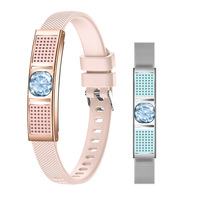 Pulsera Inteligente L18, Reloj de Joyería de Cristal, Monitor de Sueño, Monitor de Salud, Elegante Regalo para Mujer, Resistente al Agua, Fitness