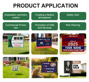 Customized Decoration Lawn Printing Corrugated <strong>Plastic</strong> <strong>Sheet</strong> Waterproof High-Quality 4mm Thick Yard Sign With H Stake - Product Image 3