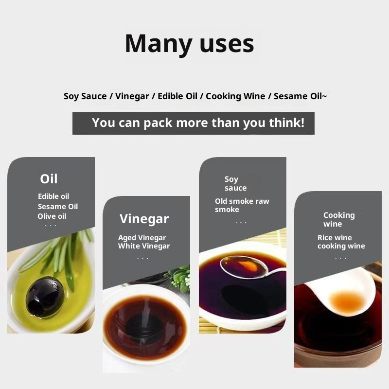 Xinmeiya Oil Sprayer Pot Kitchen Cooking Pouring Press Olive Vinegar Coconut Glass Bottle Dispenser Sustainable Food Grade 700ML view 3