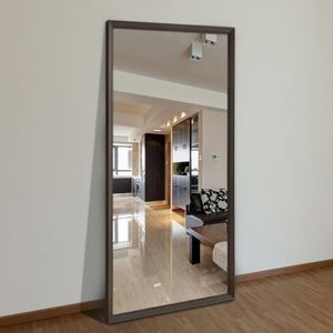 Miroir décoratif sur pied WOSEN, design moderne en verre argenté, taille personnalisable, pour chambre à coucher et salon - Product Image 3