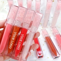 Gloss à lèvres LED hydratant et imperméable, très vendu, cosmétiques vegan, marque de maquillage à étiquette privée, miroir, logo personnalisé