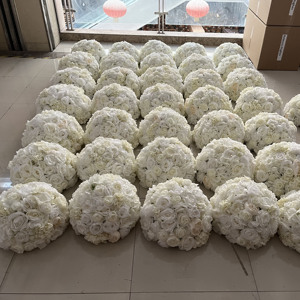 Romantische Rose Pomander rosa Blumen Billy <span class=keywords><strong>Balls</strong></span> <span class=keywords><strong>Kissing</strong></span> Flower Foam Ball für Hochzeit Mittelstücke Dekorationen - Product Image 3