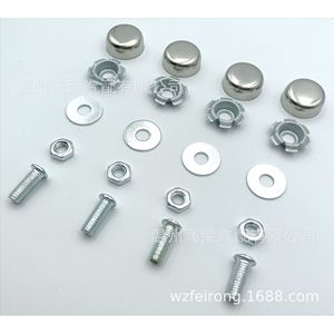 Tornillos para matrícula Fei Rong de acero inoxidable con tapa grande recta para reemplazo y reparación de vehículos - Product Image 2