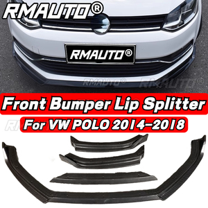 For VW POLO Front Lip Carbon Fiber Bumper <b>Splitter</b> Diffuser Lip Spoiler Bumper Guard Body Kit for Volkswagen VW POLO 2009-2017 - Product Image 4