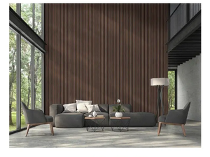 แผ่น<span class=keywords><strong>ไม้</strong></span>โอ๊ควอลนัทลายไม้ แผ่น<span class=keywords><strong>ไม้</strong></span>อัดเอ็มดีเอฟสีดำ แผ่นอะคูสติกแบบร่อง - Product Image 5