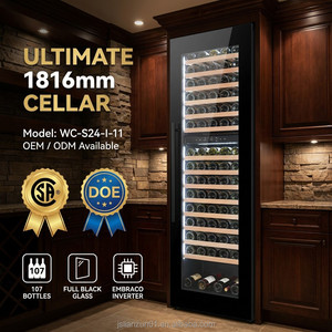 Oem 24 Bottle Wine Refrigerator Single Zone Adjustable Thermostat Stainless Steel <b>Tall</b> Cooler <b>Cabinet</b> Built-in Freestanding Wc- - Product Image 1