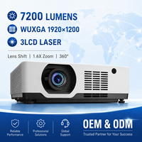 Projecteur professionnel 7200 lumens 3LCD WUXGA avec connectivité double HDMI LAN RS232
