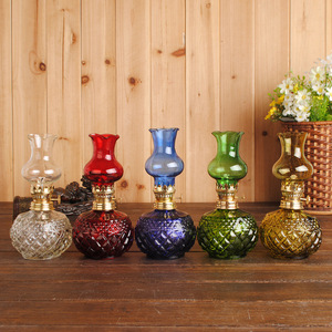 <span class=keywords><strong>Lampe</strong></span> à huile avec mèches pour la décoration intérieure <span class=keywords><strong>lampe</strong></span> à huile rouge vert bleu keronese vente en gros douane vide pot rond bouteille en <span class=keywords><strong>verre</strong></span> <span class=keywords><strong>lampe</strong></span> à huile de table - Product Image 6