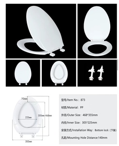 Сиденье для унитаза из полипропилена, KJ-873A1 Бестселлер в Америке - Product Image 5